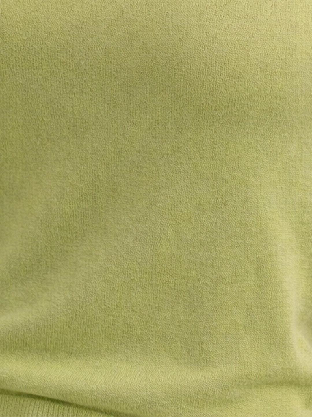 Women Cotton Ribbed Scoop Neck Half Sleeve Top Lime Green